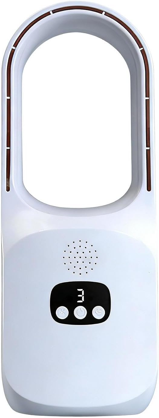 Wentylator stołowy Générique, 7 cm, Biały – Wentylator, plener, 3 prędkości, swinging – dekoracja pokoju dziennego, tłumik