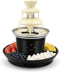 Fontanny i fondue z czekolady Atnhyruhd – 40 W, 31 x 25,5 x 18,5 cm, 1 kg, Czarny – Wesele