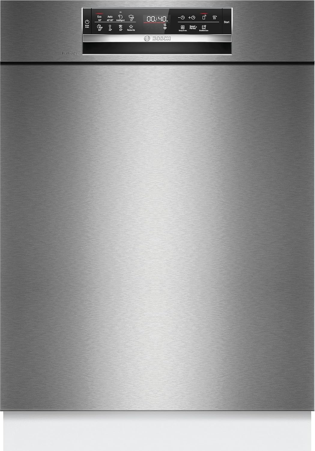 Bosch Zmywarka, SMU6ZCS16E – 60 cm, 40 dB, 9 l, Srebrny – SMU6ZCS16E do naczyń, Home Connect, do zabudowy, ze stali nierdzewnej – Kosze Max Flex