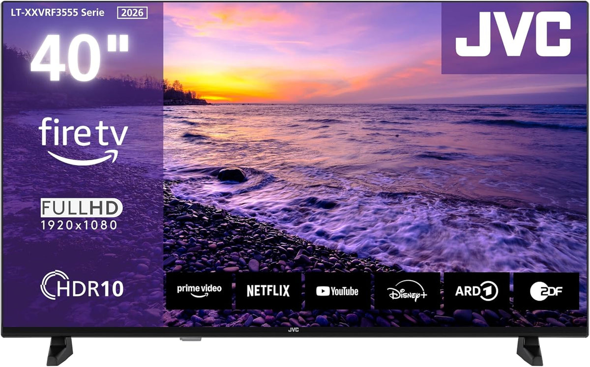 JVC Telewizor Smart TV, LT-40VRF3555, 100 cm – Czarny, oświetlenie LED, USB, Bluetooth – Wi-Fi, Fire TV LT-40VRF3555 (2026) 40′′, Smart TV