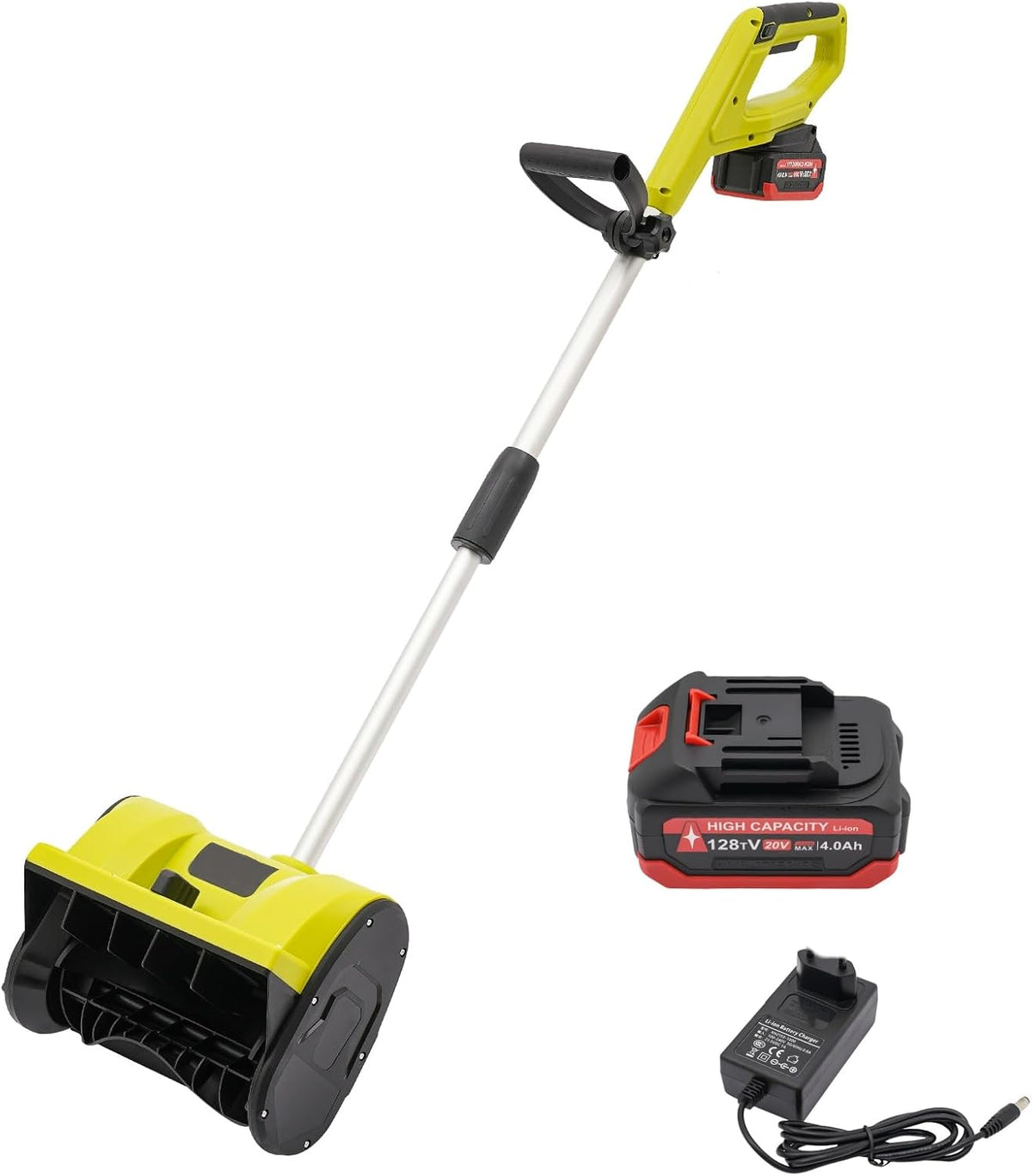 Odśnieżarka Poyujkyhr, maszyna do odśnieżania, 32 cm – 1200 W, 240 V, Czarny, praca bezprzewodowa – akumulator, ładowarka, maszyna do usuwania śniegu
