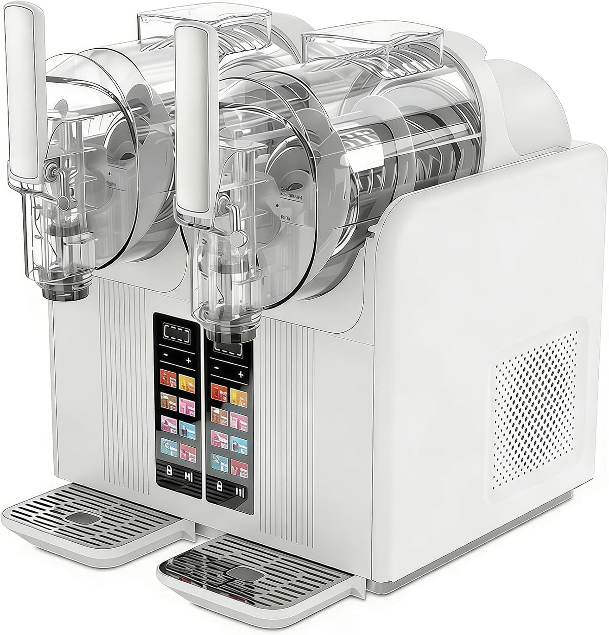 SHUMIAO Maszyna do granity, 398 x 380 x 420 mm, 2 W, 2 l – Biały, 2 w 1, Granit maszyna, Dystrybutor – Lód i Sorbet Maszyna