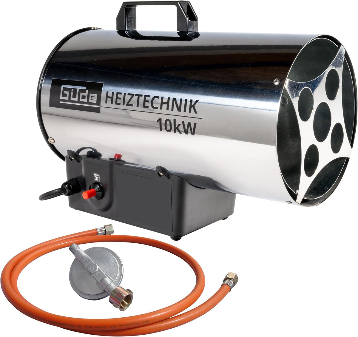 Güde Grzejnik elektryczny, GGH10, 10 kW, 2 x 21,5 x 333 cm – 230 V, Srebrny, stal nierdzewna