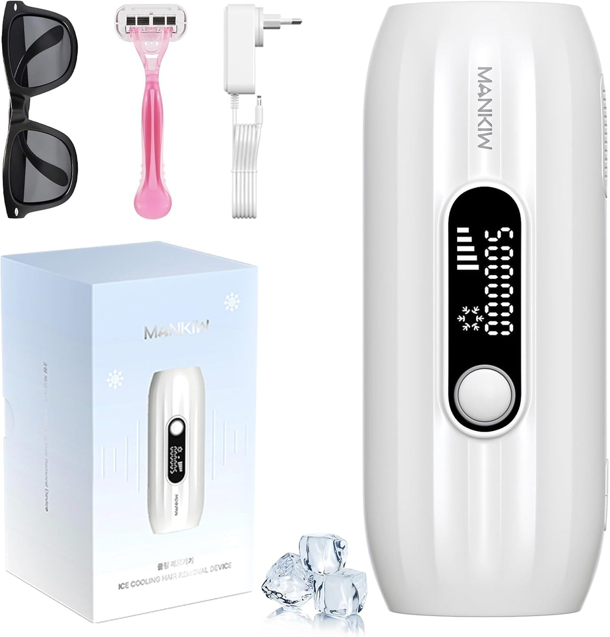 Depilatory IPL MANKIW, Czarny, depilator IPL – Aparatura do usuwania włosów, usuwanie włosów, 5 poziomów, do nog