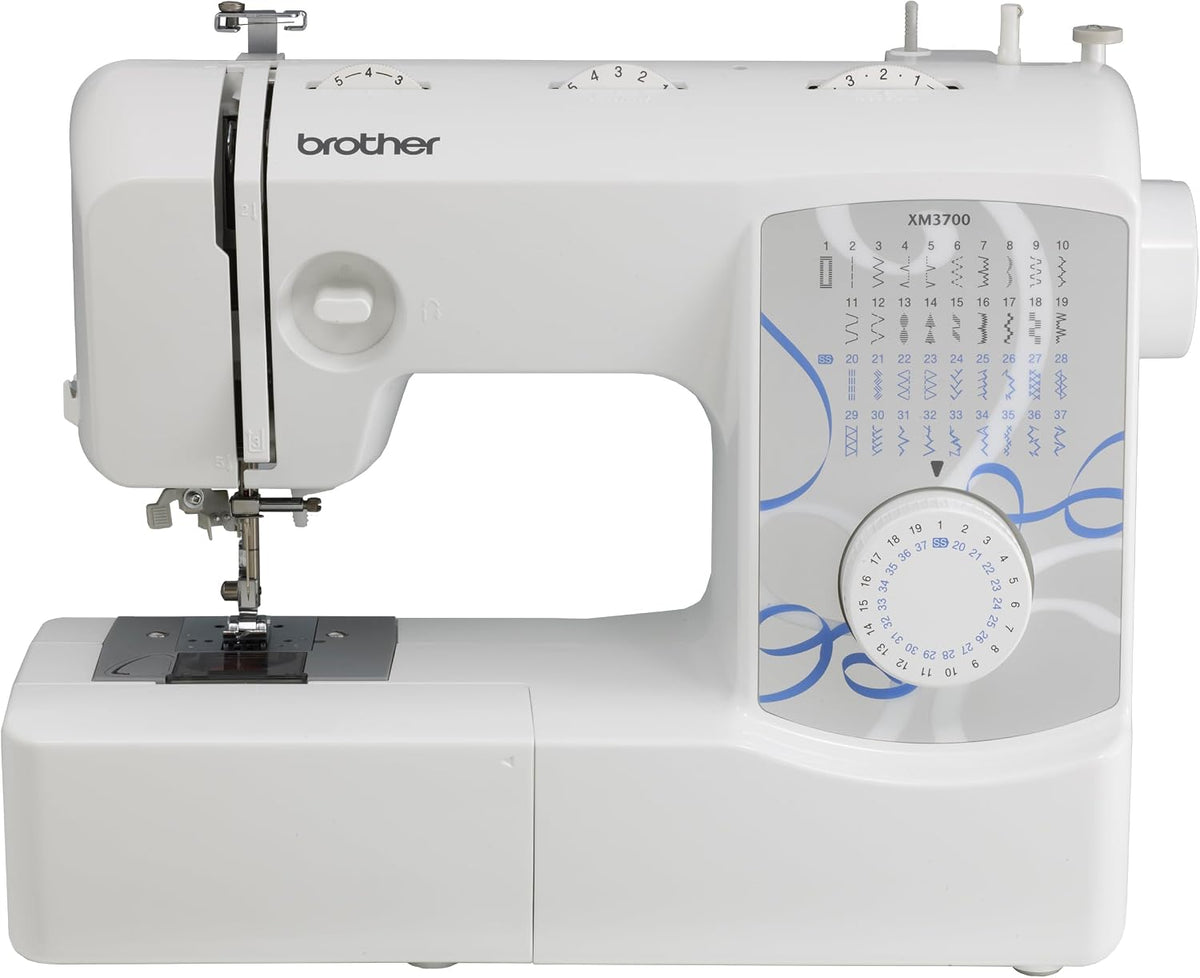 Brother Maszyna do szycia – XM3700, 5 m, Czarny, miejsce do przechowywania – oświetlenie LED, elektroniczna, Brat XM3700, elektryczna
