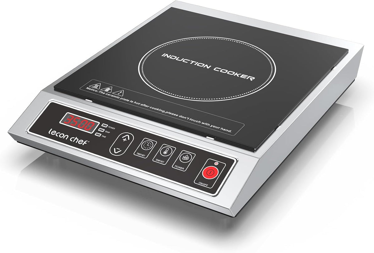 Płyta indukcyjna lecon chef, kuchenka indukcyjna, 3500 W – 50 kg, Czarny, kuchenka przenośna, stół indukcyjny do gotowania – Przenośny 1
