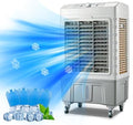 Klimatyzator przenośny, klimatyzator mobilny – 60 l, Biały, zewnętrzne, poruszające się koła – przemysłowe, 3 prędkości