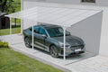 Wiaty garażowe Cazeboo – 70x35x0,8 mm, Biały, aluminium, Wiata garazowa przyścienna KLEO 500L300 carport Aluminium Biały