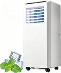 Klimatyzator przenośny Wuufake, klimatyzator mobilny, 9000 btu, 3 W – 330 x 295 x 690 mm, Biały, pilot zdalnego sterowania, 3 w 1