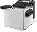 Frytkownica TAURUS, 1700 W, 2 litrów, Srebrny – Regulowana temperatura, Pozycja opróżniania oleju, Profesjonalne 2 Plus, Elektryczne Fryst 1700 W