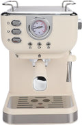 Ekspres do kawy SUNGOOYUE, 1050 W, 20 Bar – 1,5 L, Kremowy, stal nierdzewna, Półautomatyczny 1050 W 20 Barów z dyszą Pary