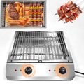 Grill JOSBY – 55 x 55 x 13 cm, 220 V, 2800 W, Srebrny – stal nierdzewna, elektryczny, Piec elektryczny, 50 do 300°C – przenośny, profesjonalny