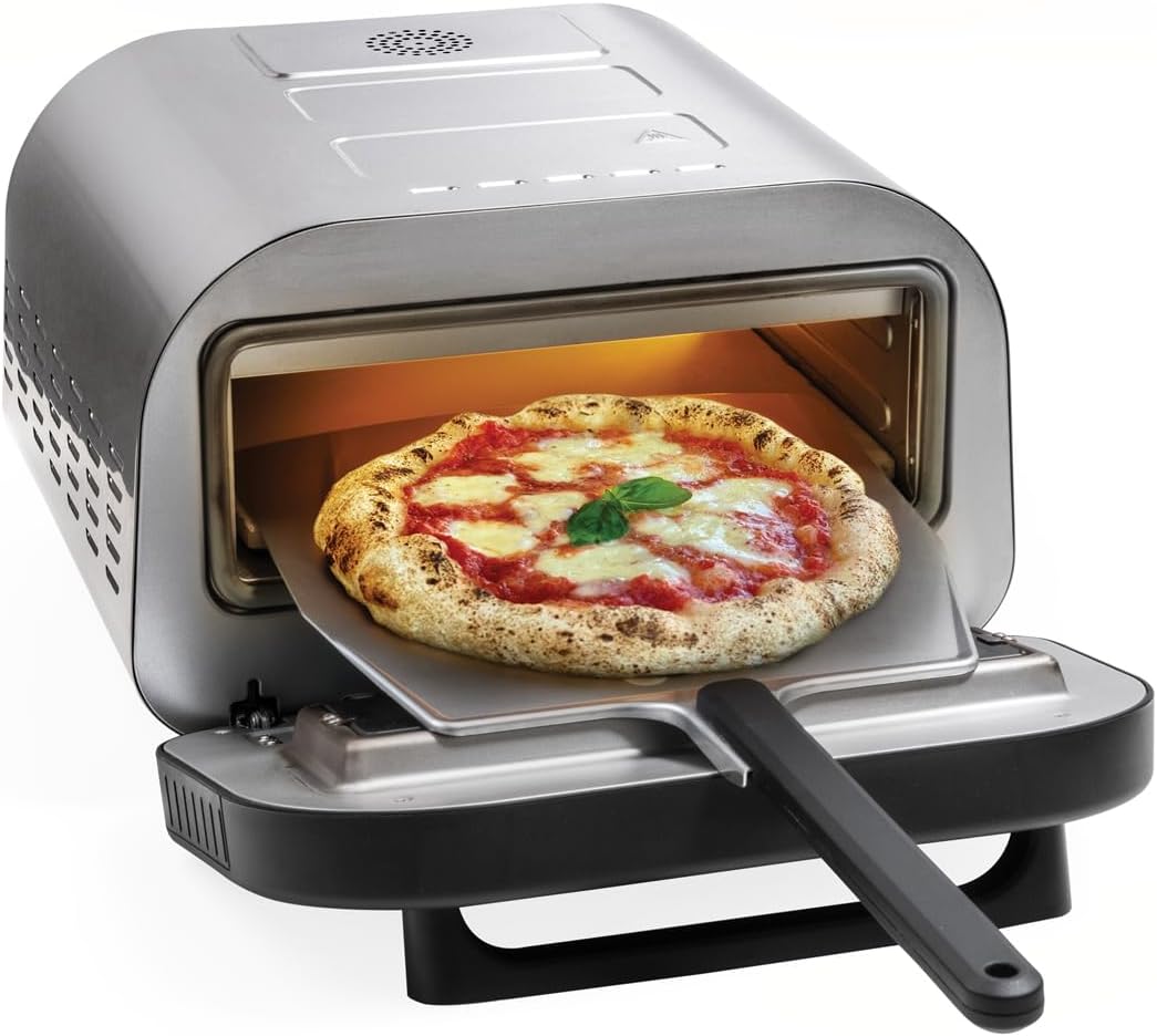 Piec do pizzy Macom, 1700 W, Czarny / Srebrny