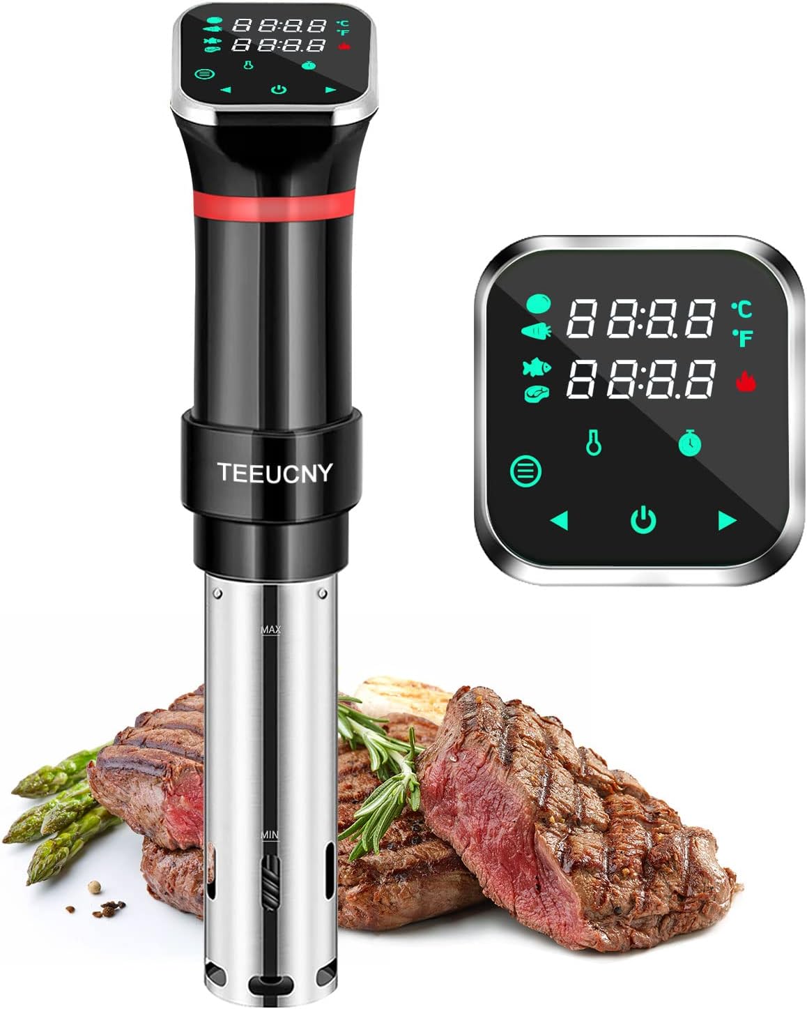 TEEUCNY Płyta grzewcza – 1100 W, 15 litrów, Srebrny, stal nierdzewna – LCD ekran, 1100 W Pusty kuchenka, Podnośnik wideo termoplastyczny