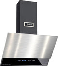 Okap kuchenny Kaiser, 60 cm, 62 dB – Srebrny / Czarny, stal nierdzewna, oświetlenie LED, Okap próżniowy – 1250 m3 / h, montaż ścienny, czarny