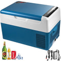 VEVOR Minilodówka, mała lodówka, 22 l, 326 x 244 mm – 12 V, Niebieski/Biały, stal nierdzewna, oświetlenie LED – USB, kompresor, funkcja grilla