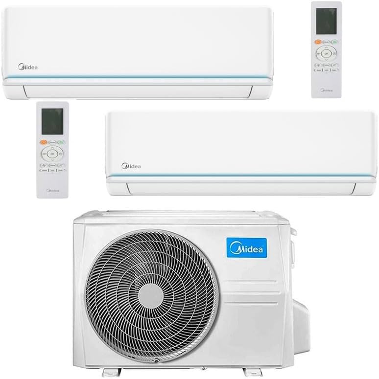 Klimatyzator Midea, R32, 1 W – Biały, filtr HEPA, split, Klirentor powietrza R32 M2OE- 18HFN8 – do użytku na zewnątrz, Inverter