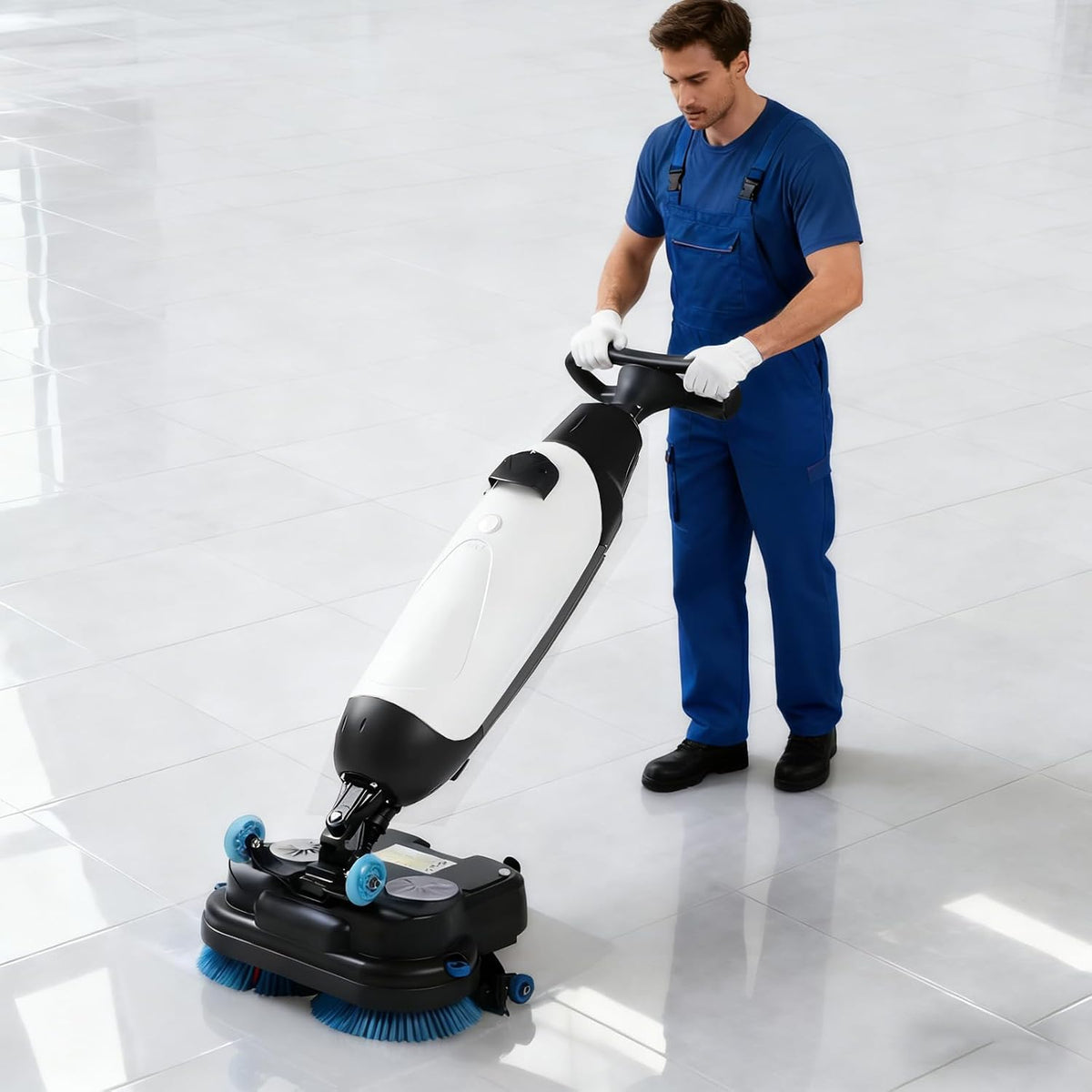 AETEREOS Środki czyszczące gleby, 220 V, 4,5 l, Biały – biały-220 V szczotka, przemysłowe, duży zbiornik, profesjonalny