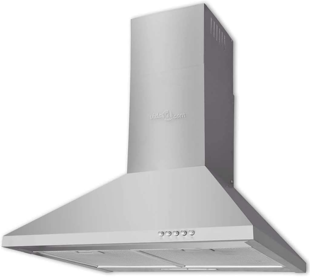 Okap kuchenny Runheo, 300 mm, 1 W, 240 V – Srebrny, stal nierdzewna, 3 poziomów, tłumik – cichy obieg i ewakuacja, oświetlenie, wyspa gotowania