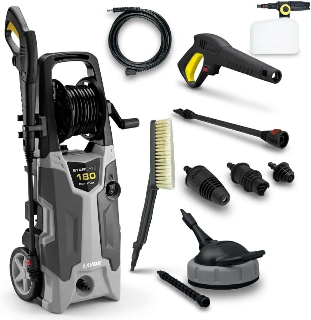 Myjka ciśnieniowa Lavor – myjka wysokociśnieniowa, 2500 W, 510 l, 12 KG – Czarny, 2 w 1, Wysokie ciśnienie, pojemność wyładowania 510 l / h