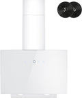 Okap kuchenny FIREGAS, 60 cm, 35 dB, 1,5 W – Czarny / Srebrny, oświetlenie LED, Okap próżniowy, 524 m3 / h – dotyk