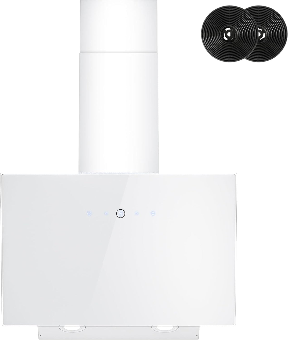Okap kuchenny FIREGAS, 60 cm, 35 dB, 1,5 W – Czarny / Srebrny, oświetlenie LED, Okap próżniowy, 524 m3 / h – dotyk