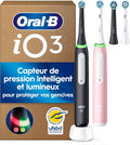 Obrót Oral-B, Różowy – Czarne i różowe, 4 pędzle, szczotki oral- B z zębami elektrycznymi iO 3 Duo