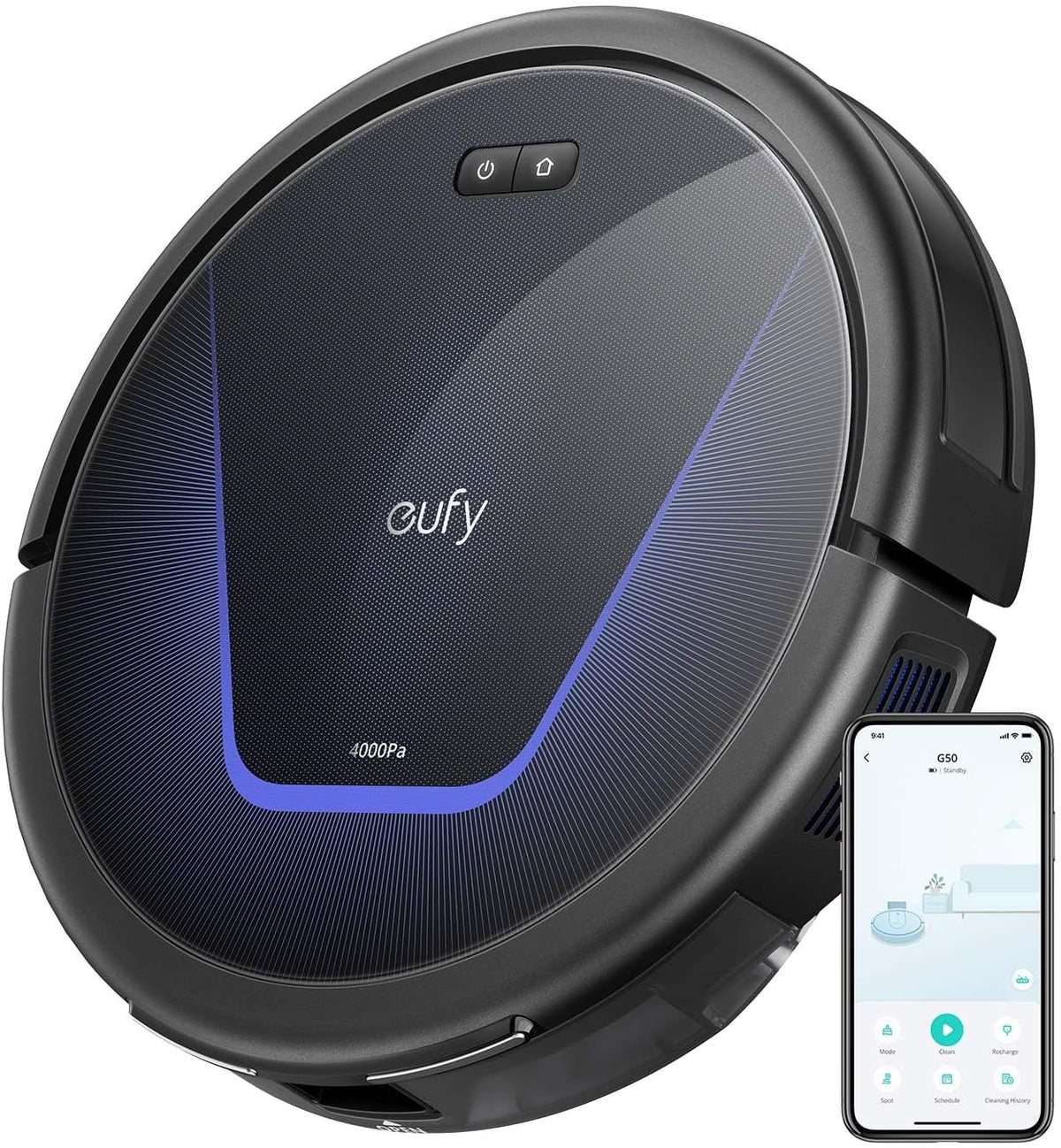 Robot sprzątający eufy, odkurzacz automatyczny, G50 – 0,6 l, 2 W, Czarny, Wi-Fi – 2 w 1, Odkurzacz G50, ssanie aparatura elektryczna, Robot