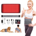 pinfriy Terapia w podczerwieni, 8,27 cali, Czerwony, oświetlenie LED – Lampa, 660 nm, 850 nm, zegar – do leczenia w czerwonym świetle
