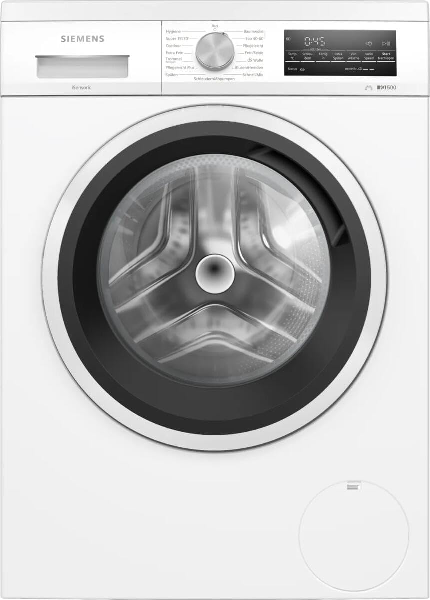 SIEMENS Pralka, WU14UT49, 9 kg, 1400 obr./min – Biały/Srebrny, iQ500, z możliwością montażu - ładowana od przodu