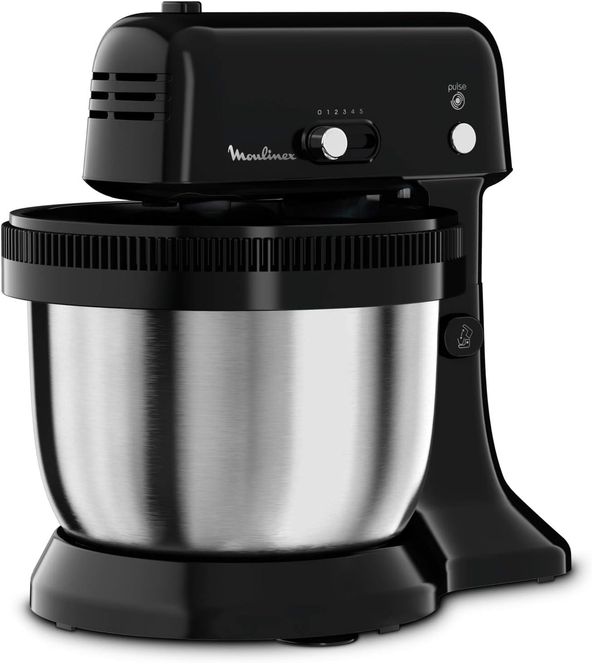 Moulinex Pełnowymiarowe roboty kuchenne, QA1108, 300 W – 4 l, Czarny/Srebrny, Oh My Cake QA1108 robot do wypieków, ruch planetarny
