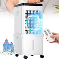 Klimatyzery ewaporacyjne MhWrughts, 15 l, 75 W – Biały, automatyczne wyłączanie, Odświeżacz powietrza, przenośny – licznik, 3 prędkości
