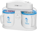 Maszynka do lodów Clatronic, 500 ml, 240 V – 12 W, Biały/Niebieski, timer, ICM 3650 - maszyna do lodów (biała)