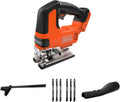Piły skokowe BLACK+DECKER, BLCJS78NZ, 18 V – 25,4 mm, Czarny, metal, oświetlenie LED – praca bezprzewodowa, bezprzewodowy, czarny BLCJS78NZ-XJ