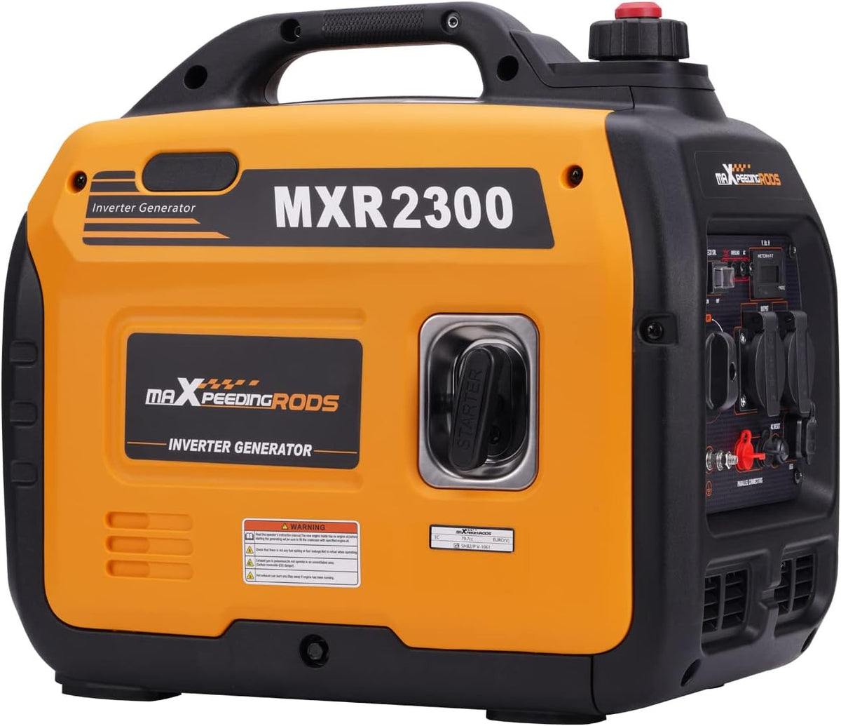 Agregatory maXpeedingrods, 2300 W – 230 V, 7 m, Pomarańczowy/Czarny, USB – inwerterowy agregat prądotwórczy 2300 W, benzynowy, 4-suwowy