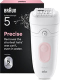 Pilatory i akcesoria Braun, 0,5 mm, Brązowy / Biały / Różowy – praca bezprzewodowa, Aparatura do usuwania włosów z włosów z dla kobiet