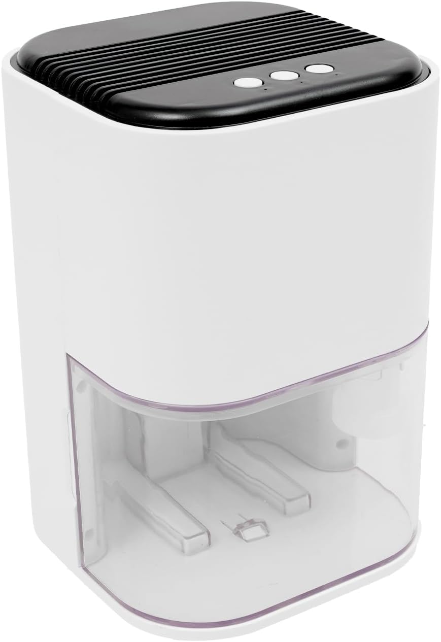 KDTEND Osuszacz powietrza, 2 l, 42 W, Biały – oświetlenie LED, Denawilżacz, dekoracja salonu