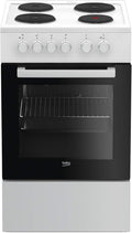 Beko Płyta grzewcza, FSS56000GW – 50 cm, Biały, kuchenka z piekarnikiem, samotne – białe, czyszczenie SteamShine