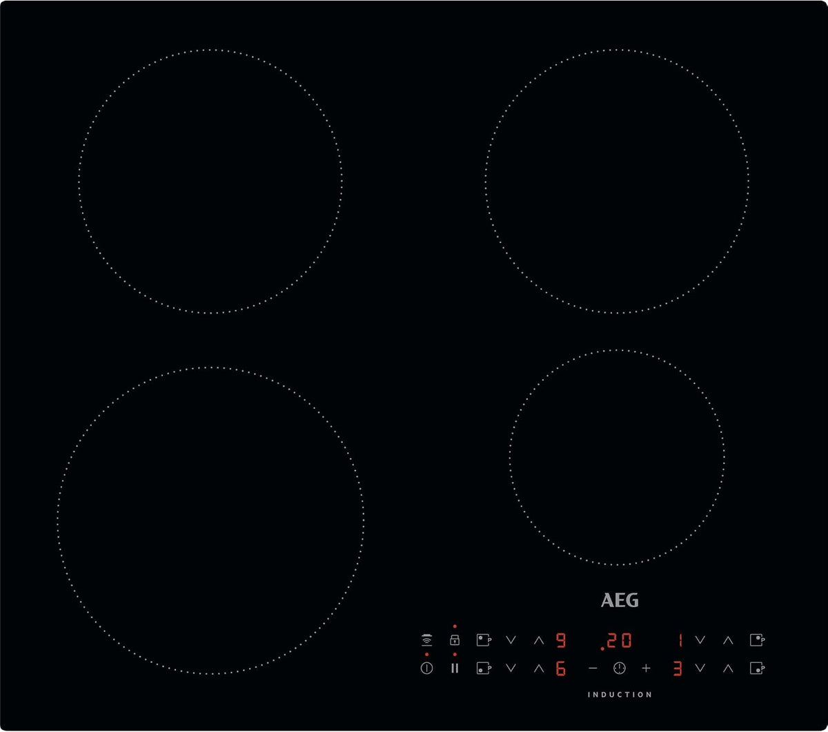 AEG Płyta indukcyjna, kuchenka indukcyjna, IKX64301CB, 60 cm – Czarny, oświetlenie LED, automatyczne wyłączanie, płyta grzewcza – IKX64301CB Hob2Hood