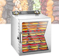 HTDRE Suszarka do żywności, 1000 W – 30 × 30.5 × 38 cm, 220 V, Czarny, stal nierdzewna – owoce, do suszenia mięsa