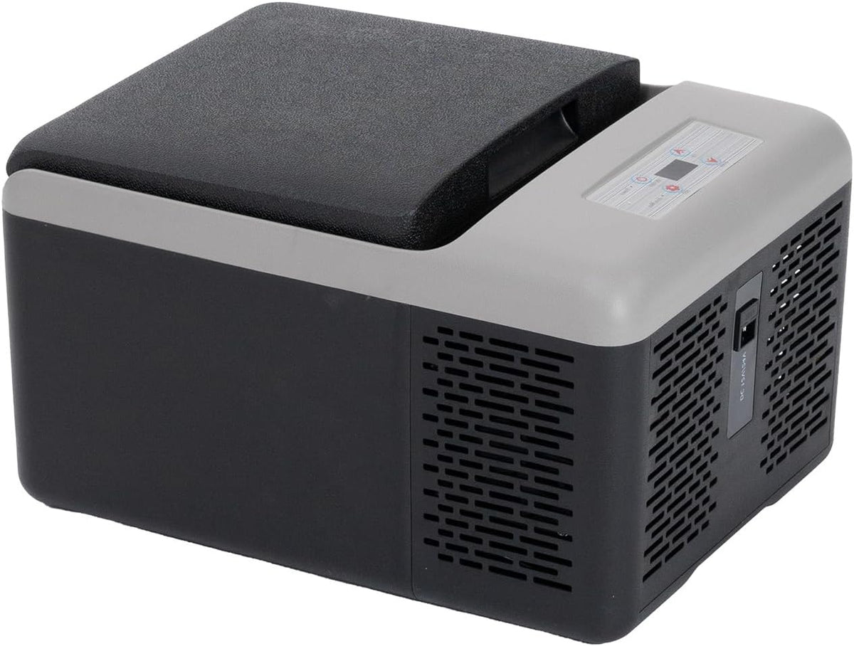 Alpicool Lodówka turystyczna, C9PT – 9 l, 12 V, 6,1 kg, Czarny/Szary – kompresor, C9PT 9 l, mini lodówka, elektryczna kompresor – do samochodu