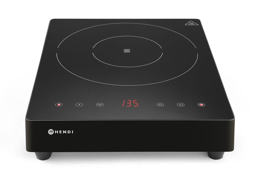 Płyta indukcyjna HENDI, kuchenka indukcyjna, V/3500, 230 V – 3500 W, 85 mm, Srebrny / Czarny, stal nierdzewna – kuchenka przenośna, 230 V / 3500 W