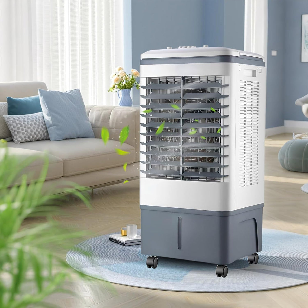 Klimatyzator YDkjwjw – 20 l, 20 m, Biały, automatyczne wyłączanie – 2 kremy do lodu, Mobilne y bez ewakuacji 20 l