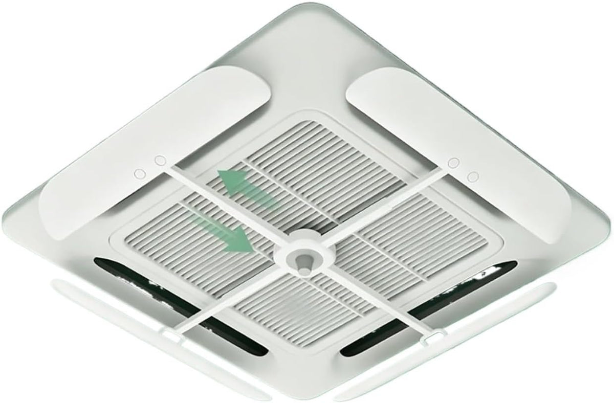 FOELANNE Klimatyzator, 11X60 cm – Czarny / Srebrny, Piec elektryczny, Deflektor wiatrowy PP kasetowy sufitowy, Fourside