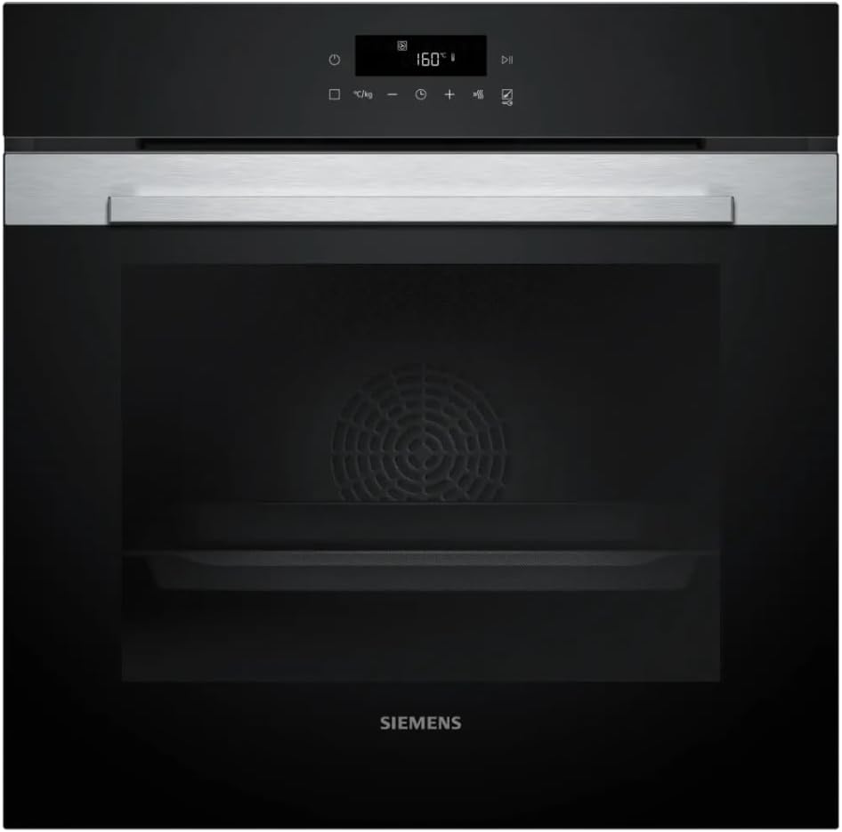 SIEMENS Piekarnik do zabudowy, HB372AES3 – Czarny, oświetlenie LED, samoczyszczenie, iQ300 HB372AES3 Piekarnik elektryczny – airFry
