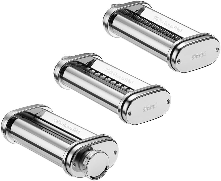 Ręczne maszynki do makaronu KitchenAid, Srebrny, stal nierdzewna – Szczotka kuchenna, 3 sztuki
