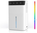 Osuszacz powietrza ZAPLIT, 6 l, 32 m – Biały, oświetlenie LED, cichy, Łazienka i Sypialnia do 32 m2 – LED RGB, Cicha funkcja