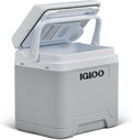 Igloo Lodówka, IE24 – 24 L, 230 V, Szary/Biały, IE24 AC/DC elektryczna 24L – 12/230V, Kompaktowa samochodowa do auta, kempingu, ciężarówki i łodzi