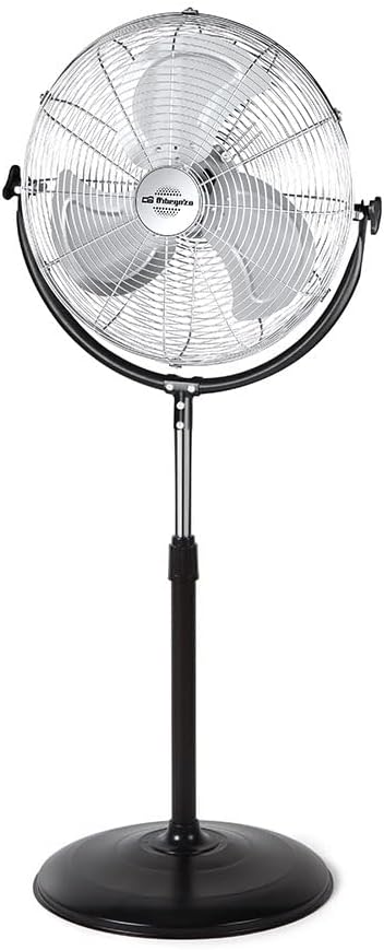 Wentylator stojący Orbegozo, 45 cm – 135 W, metal, PWS 1846, przemysłowe – 3 prędkości wentylacyjne, średnica 45 cm i 135 W moc