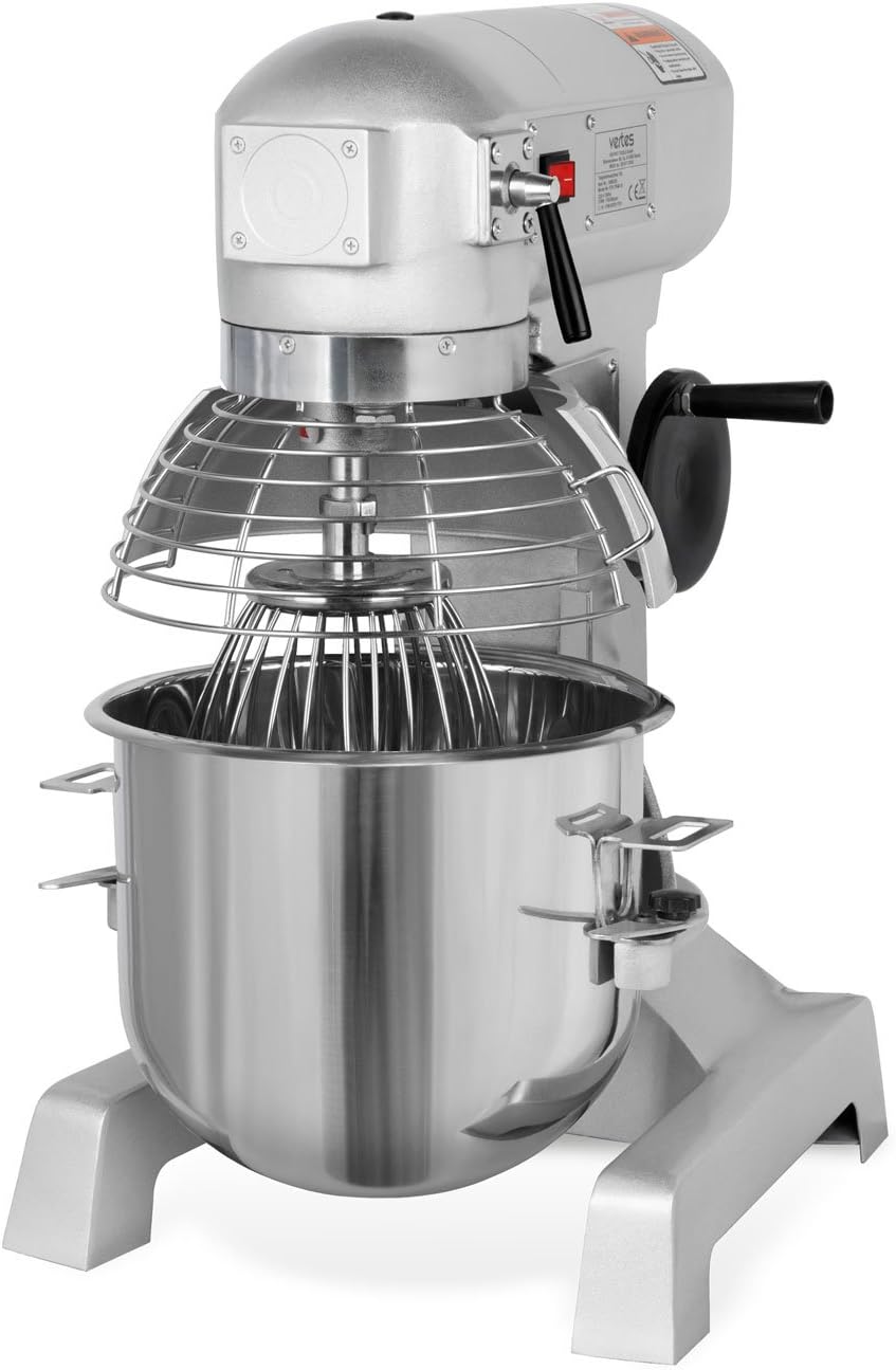vertes Mikser, 20 l, 450 x 390 x 810 mm – 220 V, Srebrny, stal nierdzewna, planetarny – Robot, 3 prędkości, profesjonalny